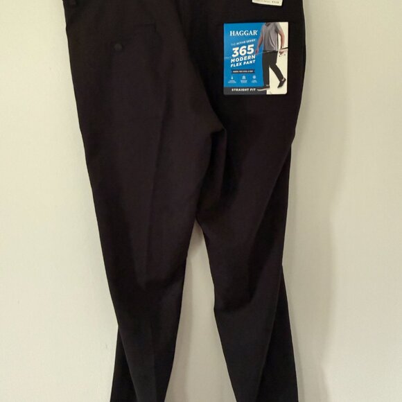Haggar The Active Series 365 Modern Flex Pant Black 34W x 29L Straight Fit | New - Picture 4 of 7